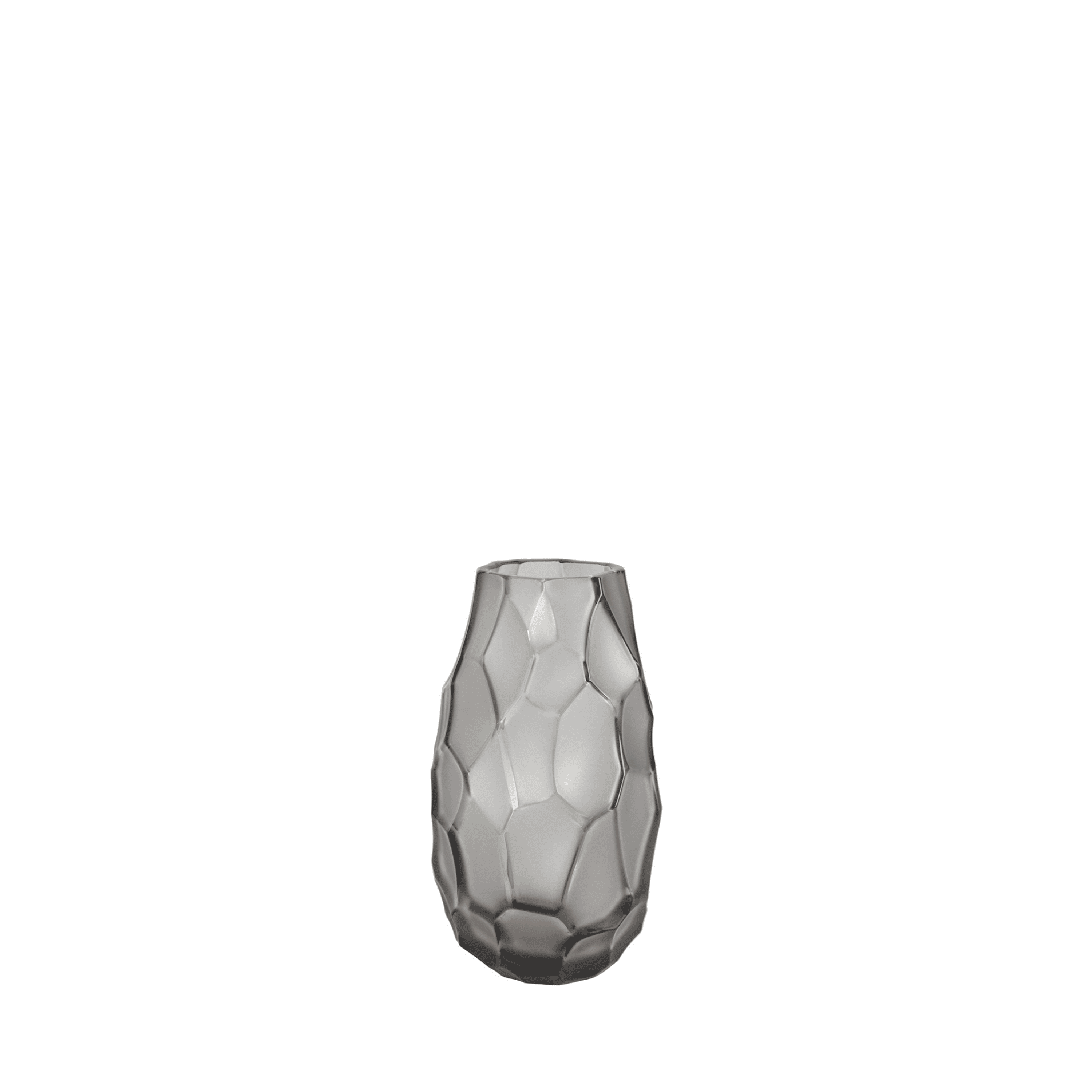 Lalique Silex vaso piccolo cristallo grigio satinato taglia S