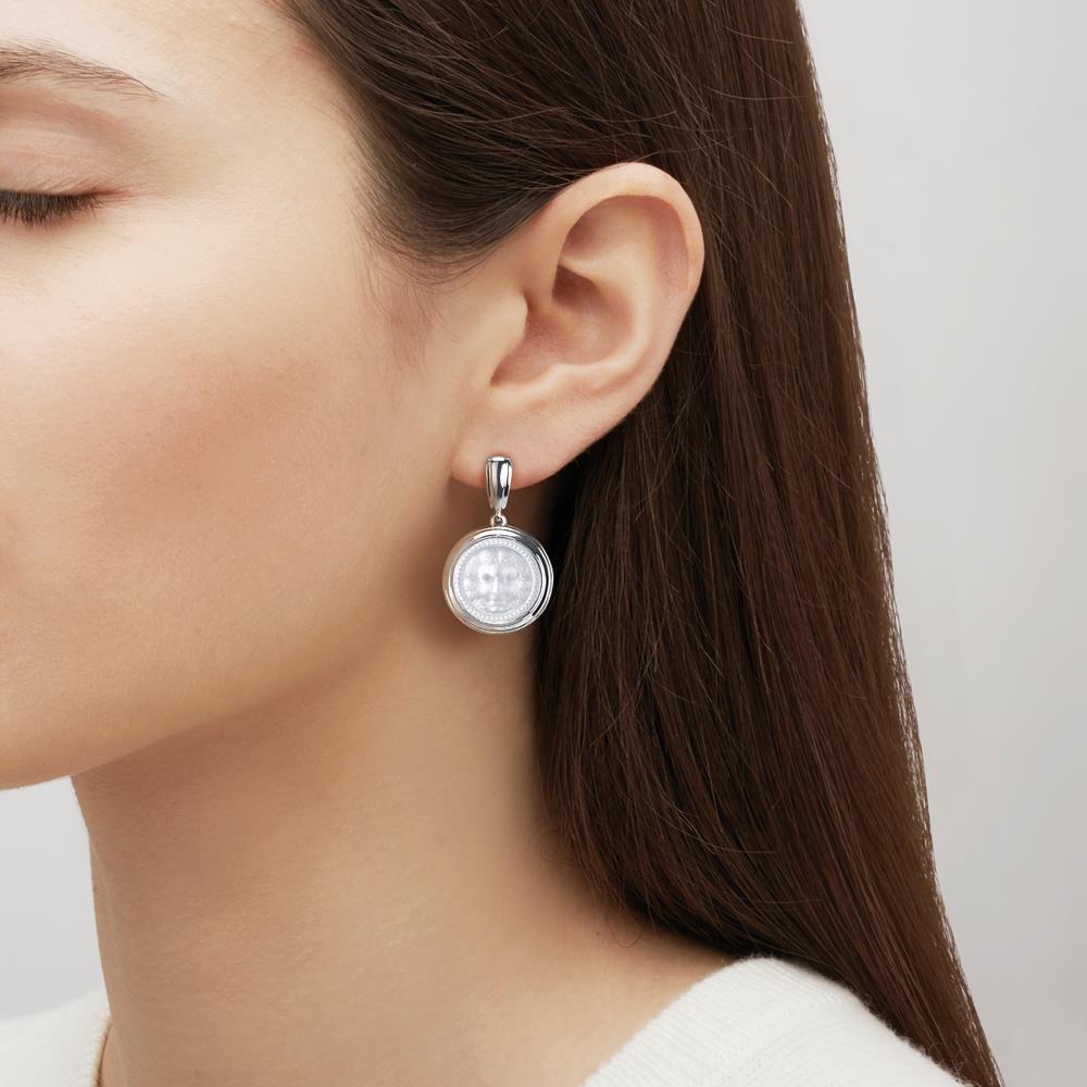 Lalique Aréthuse Orecchini Tondi Argento Donna