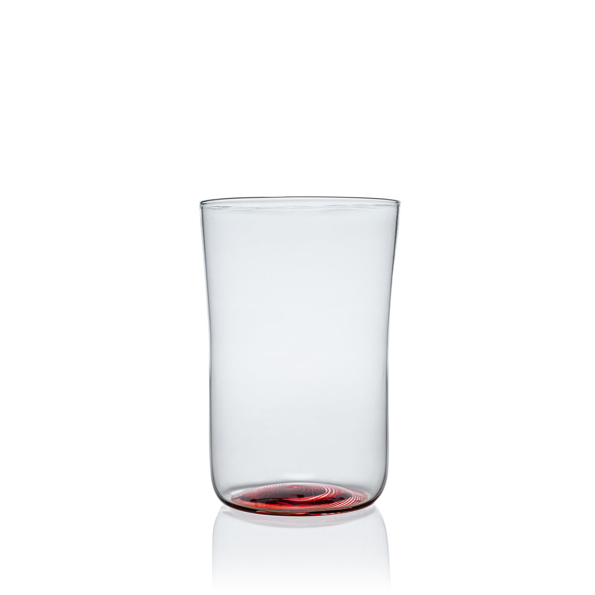 Vaporetto A-Fondi bicchiere vetro Murano filigrana rossa H 13