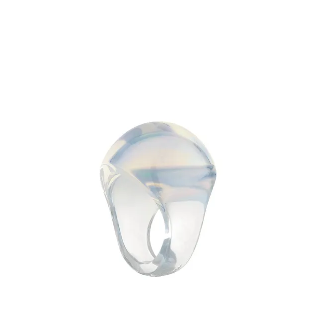 René Lalique Jewellery Anello Cabochon cristallo opale misura 49