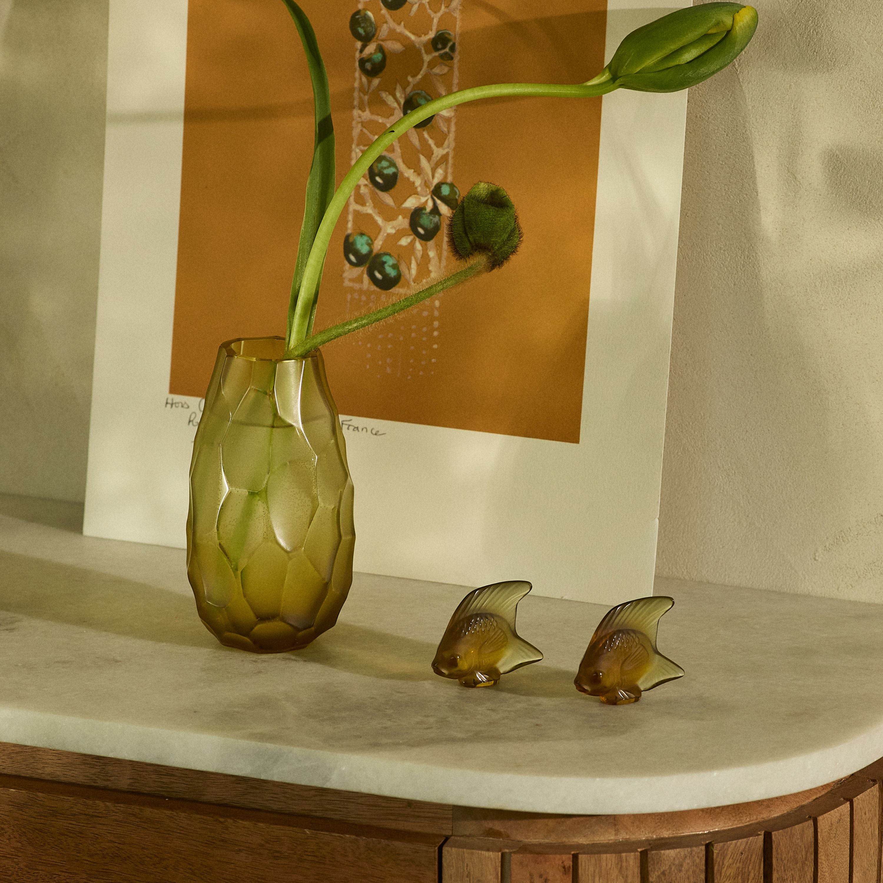 Lalique Fish Scultura Pesce Cristallo Taglia S
