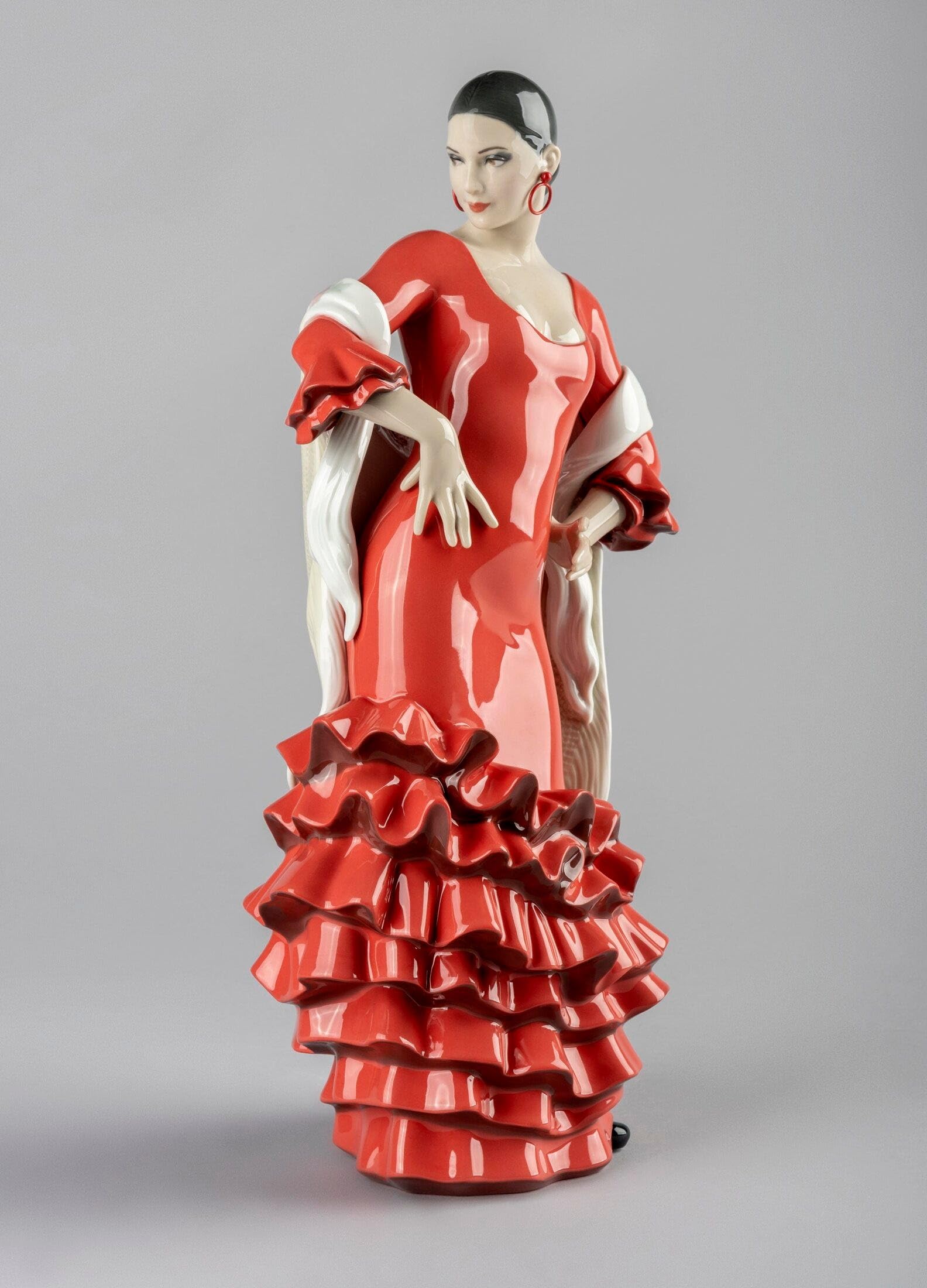 Lladró Anima Flamenco figurina donna porcellana vestito rosso
