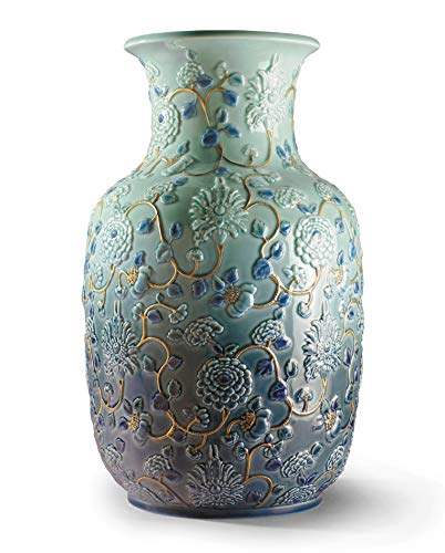 Lladró Accessori Vaso Peonie vaso lustro oro porcellana