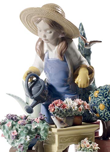 Lladró Sculture Bimba Nel Mio Giardino figurina fiori
