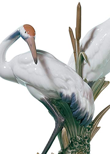 Lladró Alta Porcellana Coppia di Gru scultura porcellana