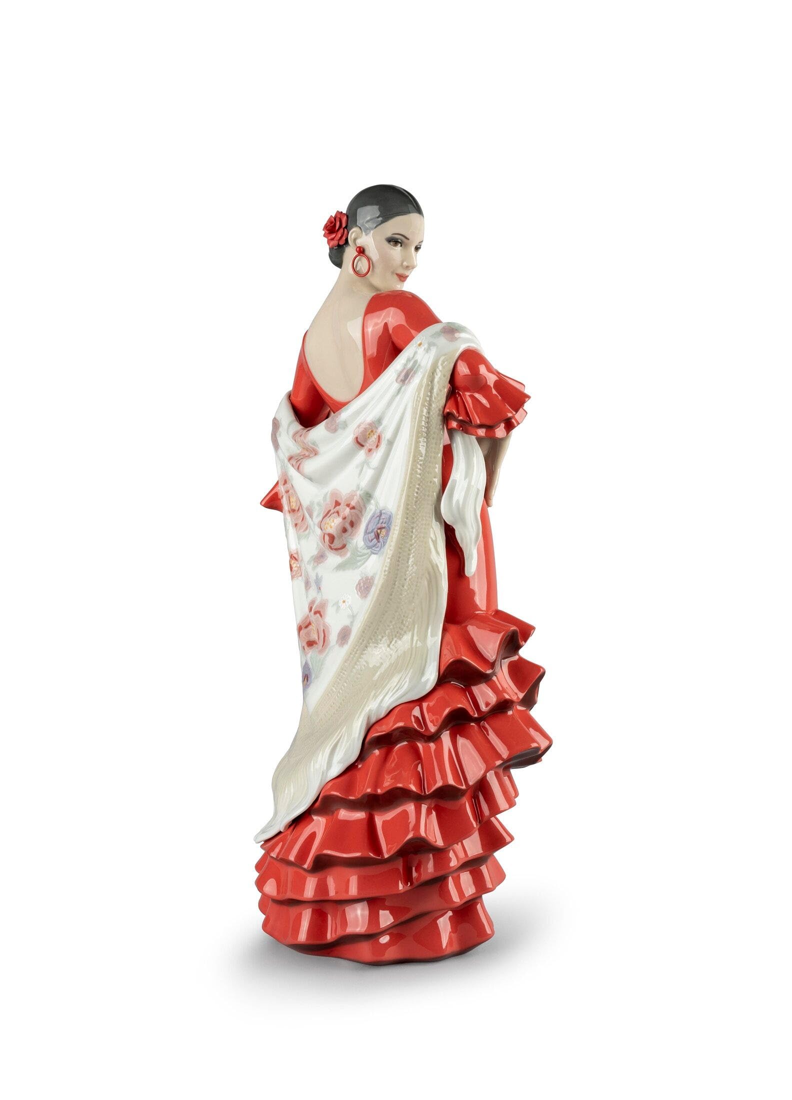 Lladró Anima Flamenco figurina donna porcellana vestito rosso