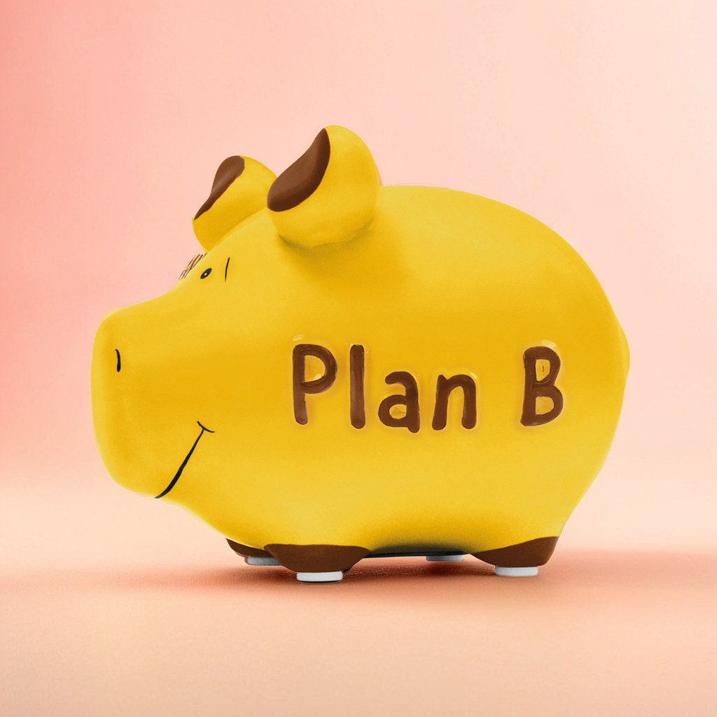 Sparschwein Company Kleinschweine Plan B salvadanaio maialino ceramica