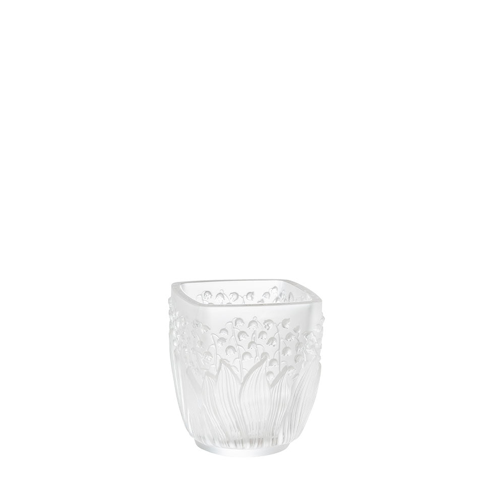 Lalique Muguet Votive photophore cristallo mughetto incolore