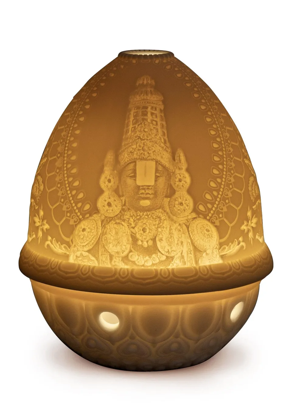 Lladró Lord Balaji litofania in porcellana luce decorativa