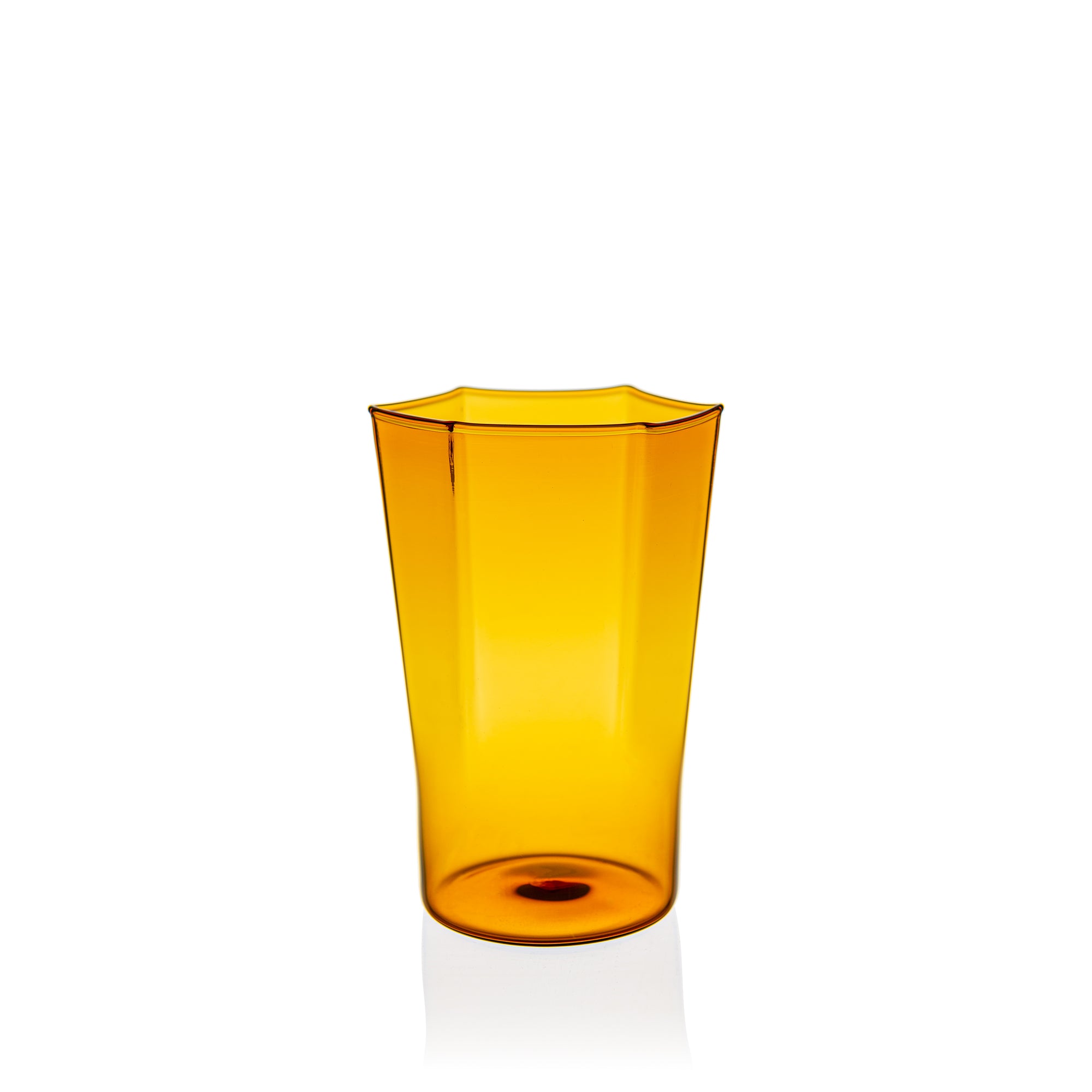 Vaporetto Arnia bicchiere vetro Murano 10 cm arancione