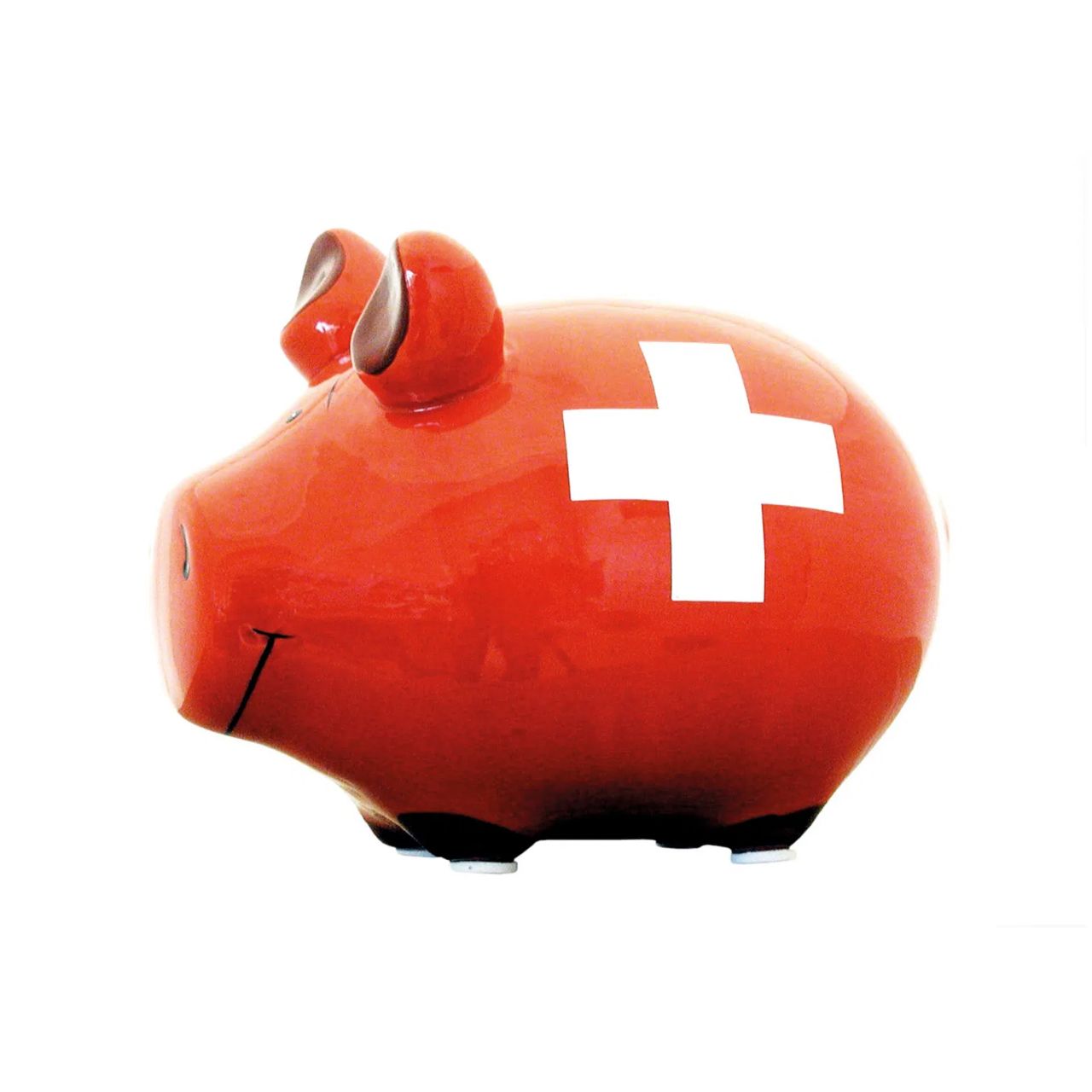 Sparschwein Company Swiss Bank salvadanaio piccolo rosso