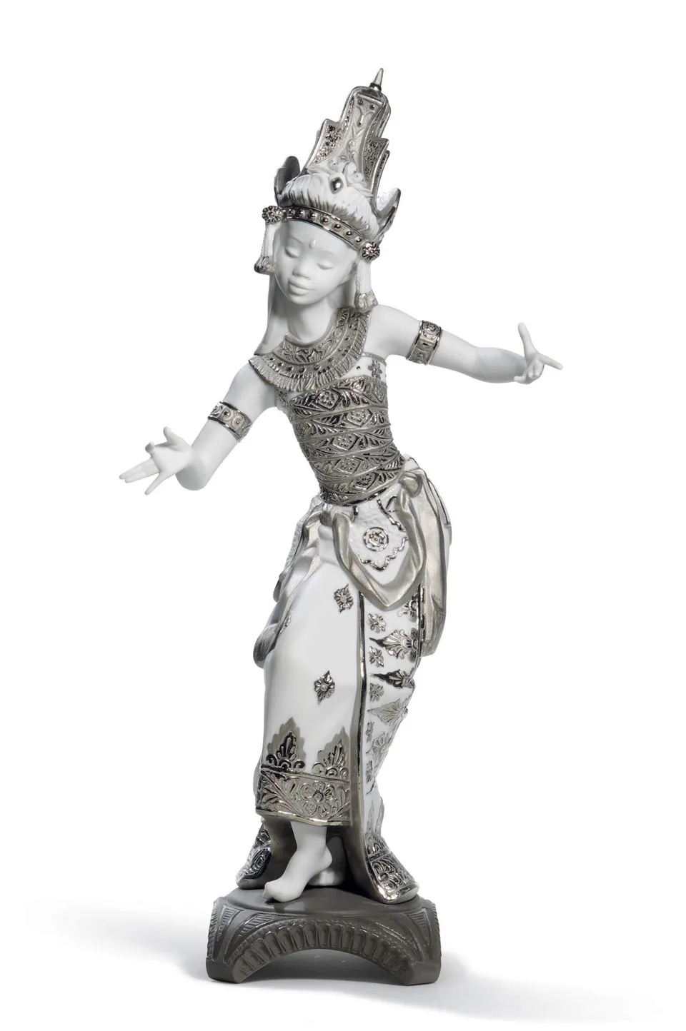 Lladró Balinese figura donna lustro argento