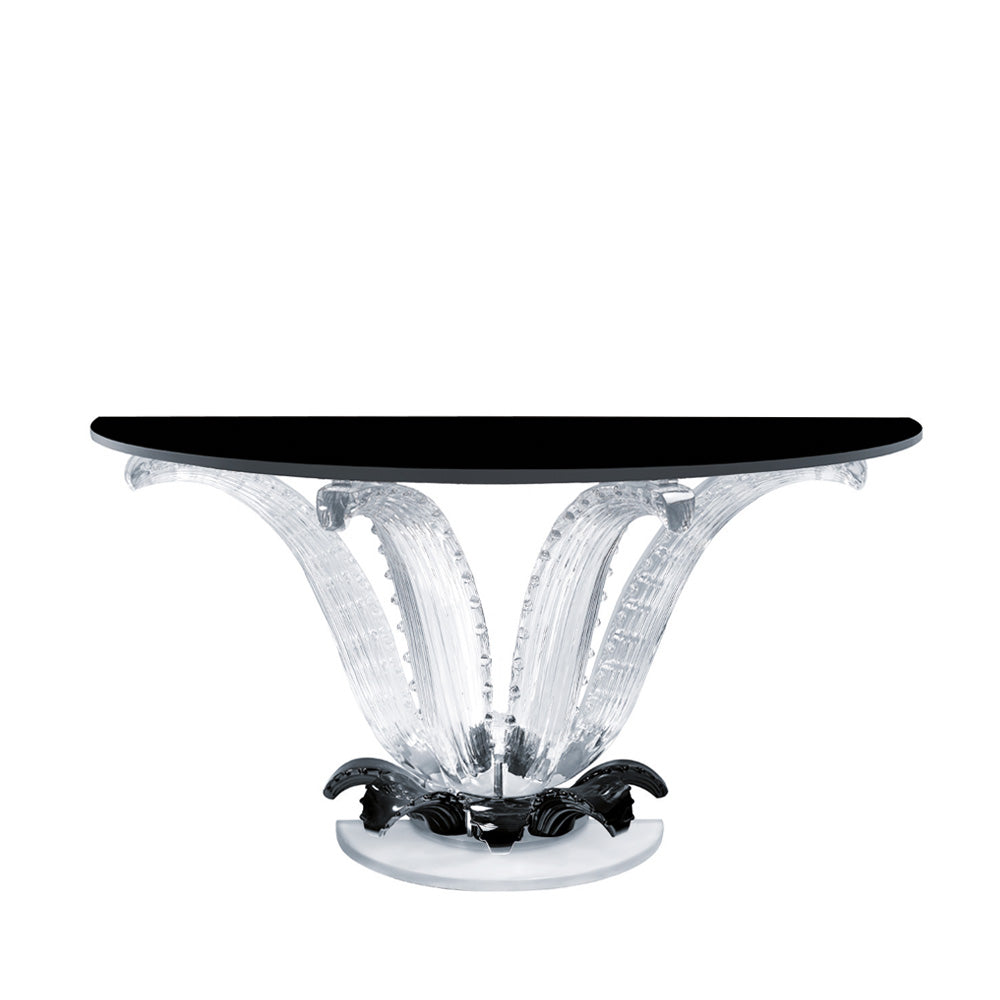 René Lalique Cactus consolle in cristallo nero