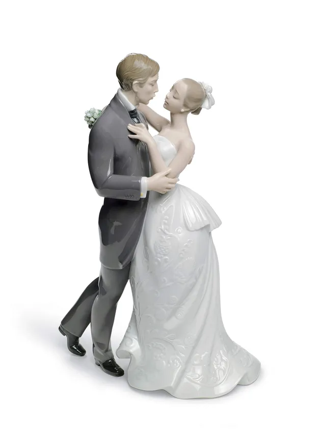 Lladró Sculture Il Valzer dei Fidanzati Figurina Coppia Porcellana