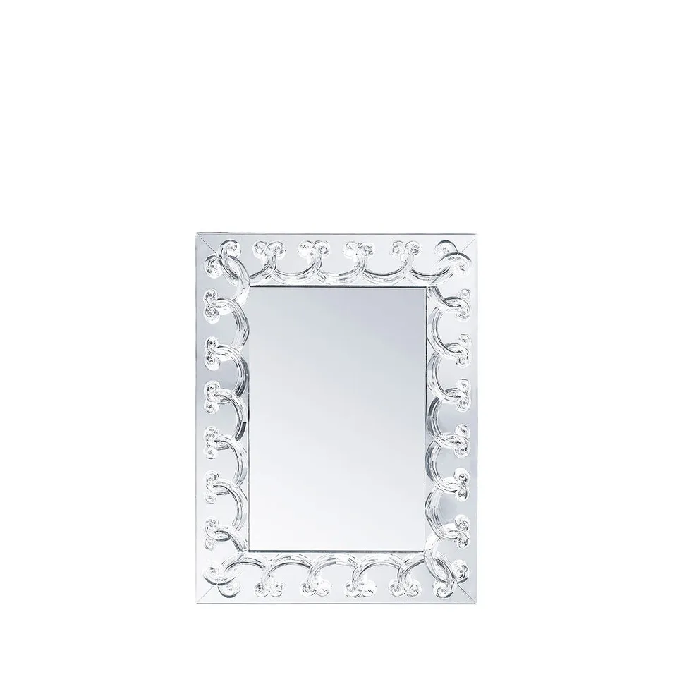 Lalique Rinceaux Specchio cristallo Taglia S nero