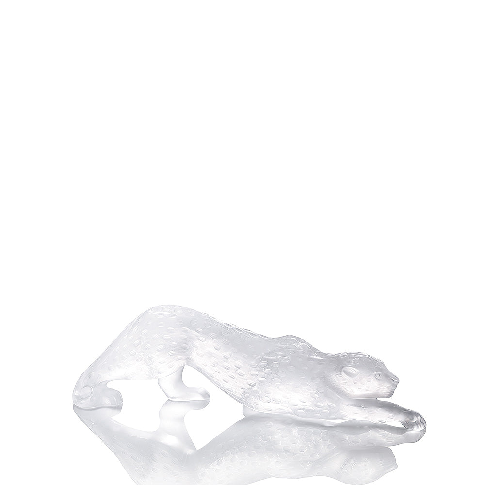 René Lalique Zeila scultura pantera in cristallo incolore
