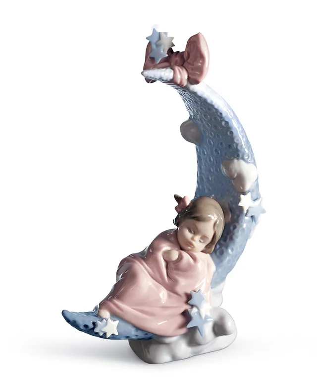 Lladró Sculture Bimba Ninna Nanna Luna Figurina Porcellana