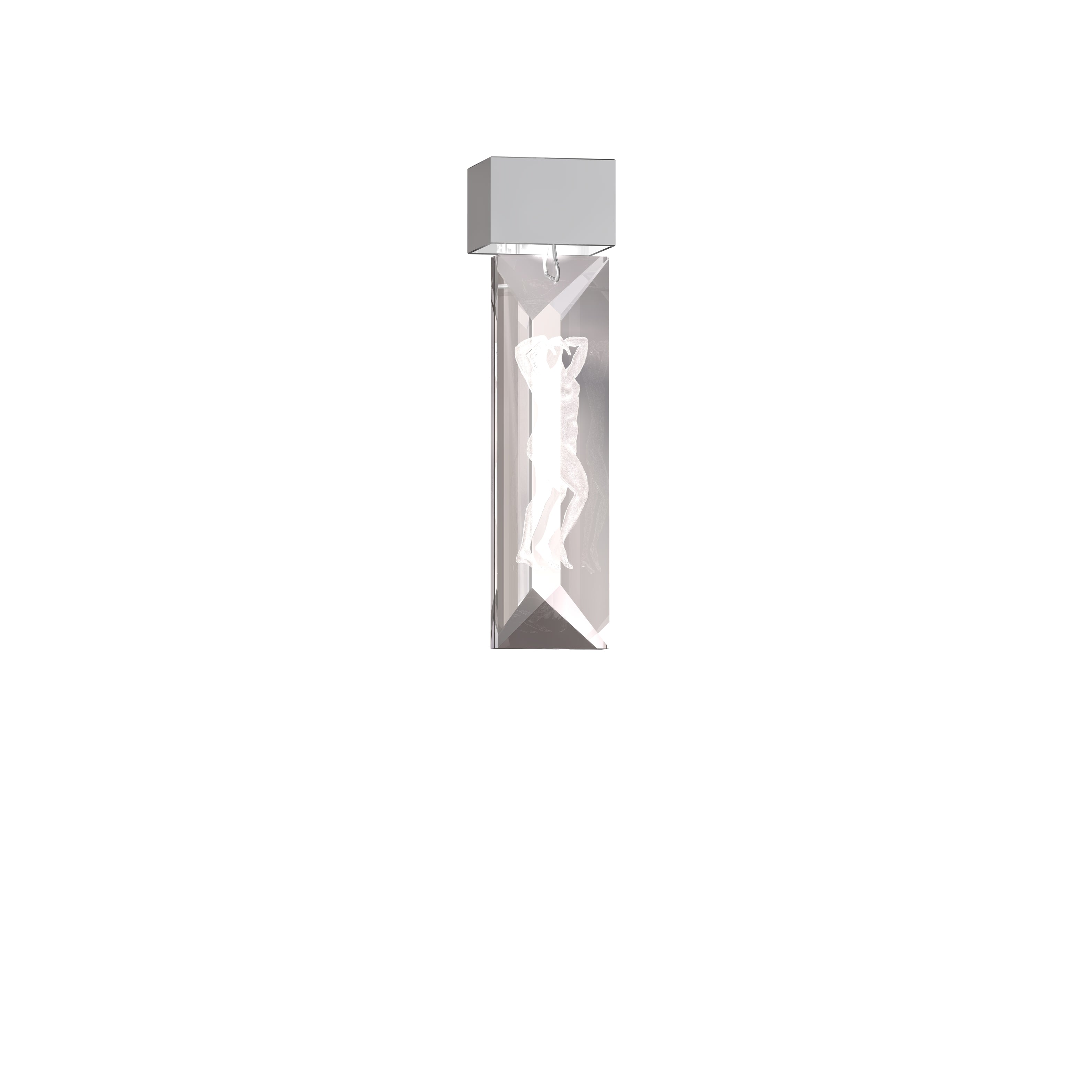 Lalique Serene applique parete prisma doppio nickel