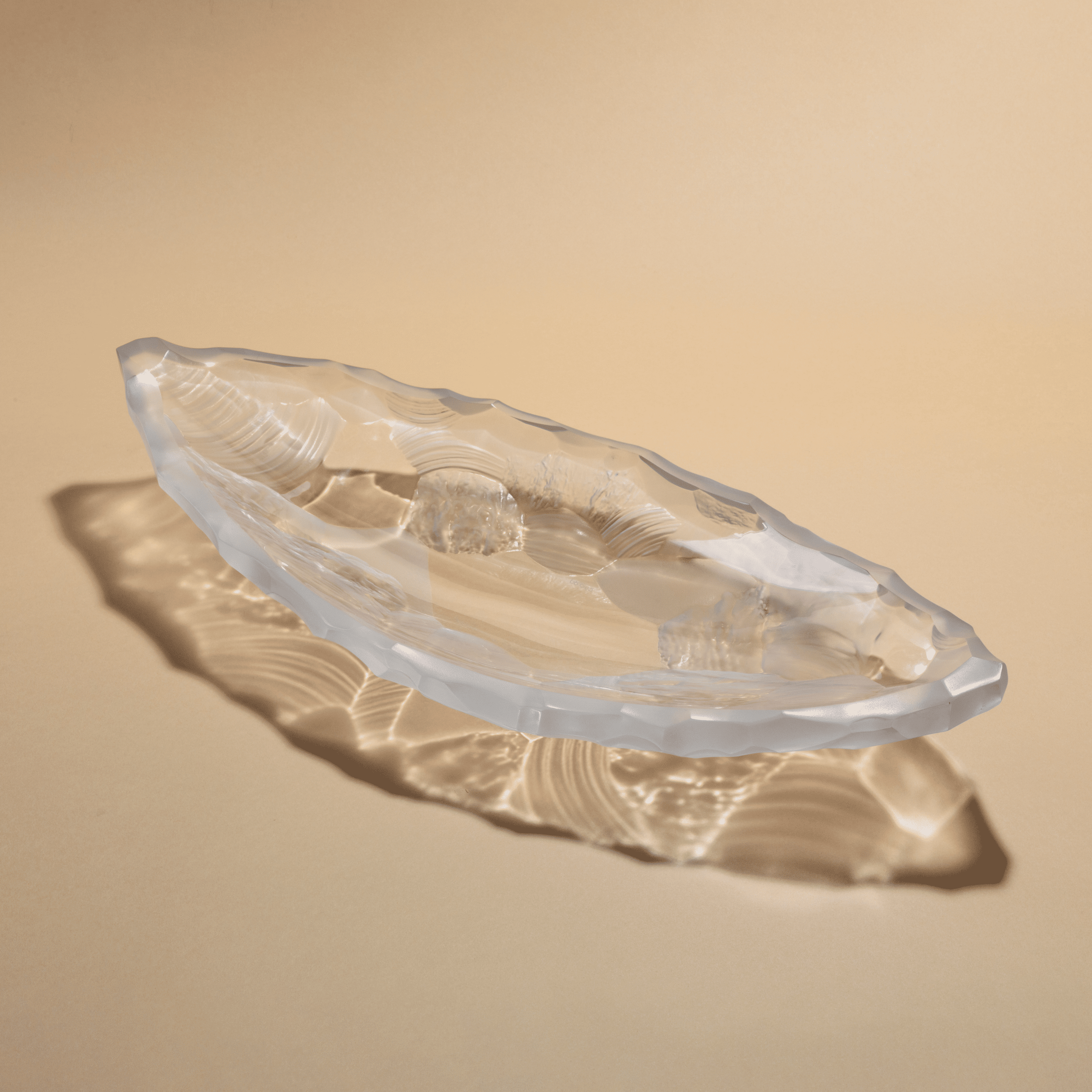 Lalique Silex coppa grande L in cristallo satinato