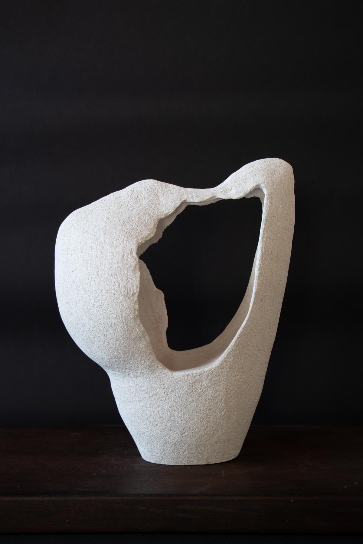 ClaireLune Untitled I scultura ceramica pezzo unico bianco