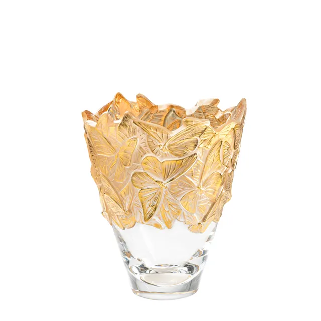Lalique Papillons Vaso Cristallo Farfalle Taglia L