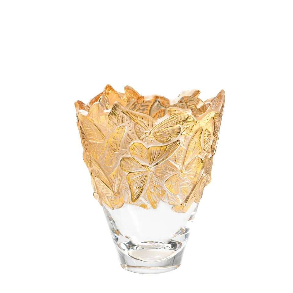 Lalique Papillons Vaso Cristallo Farfalle Taglia L