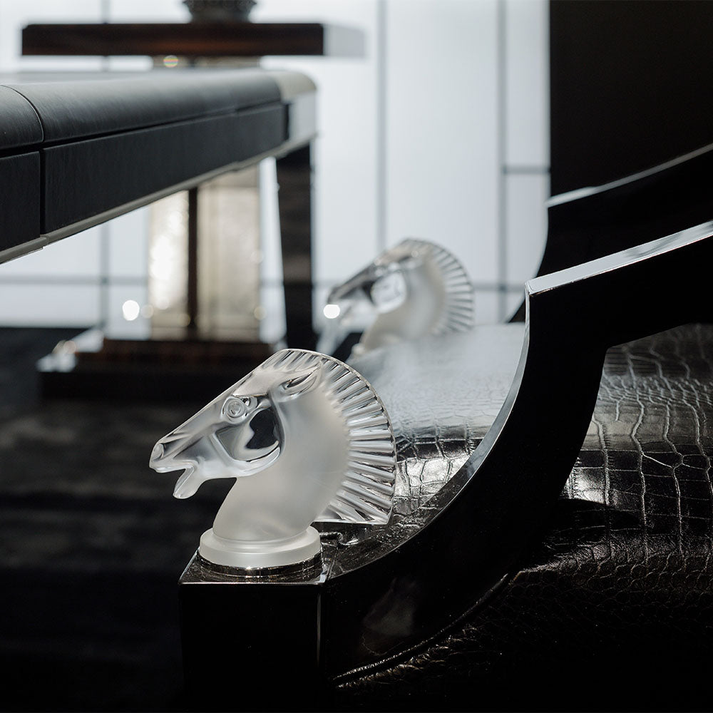 René Lalique Longchamp poltrona cavallo cristallo taglia unica