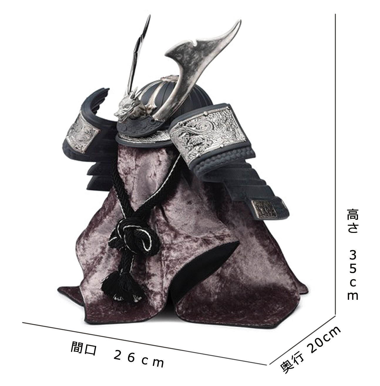 Lladró Sculture Elmetto Samurai scultura lustro argento