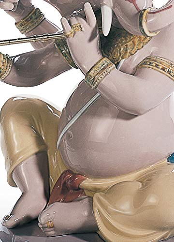 Lladró Sculture Ganesha con Bansuri statua ganesha porcellana