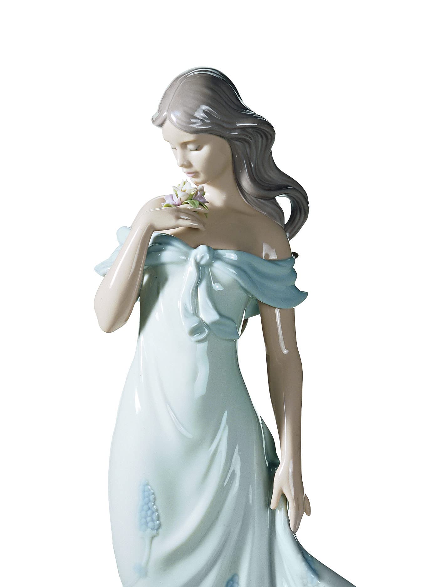 Lladró Sculture Sussurro dei Fiori figurina donna fiori