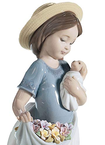 Lladró Sculture Coccole in Giardino figurina porcellana bimba fiori