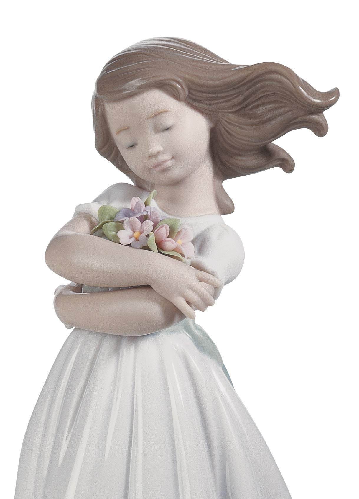 Lladró Sculture Bimba Tenera Innocenza figurina fiori porcellana