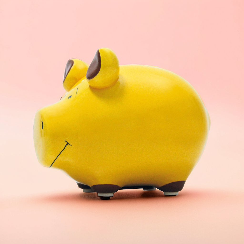 Sparschwein Company Kleinschweine Basic Gelb salvadanaio giallo