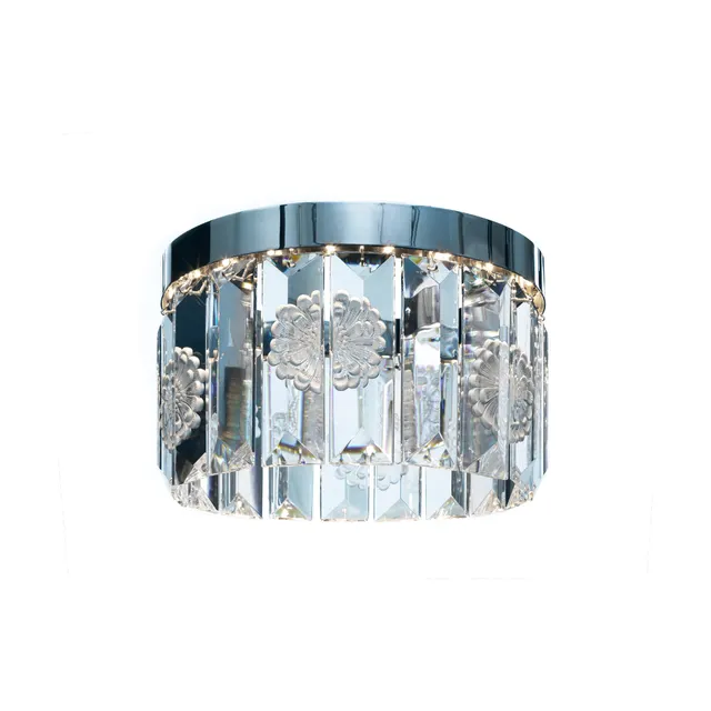 René Lalique Serene 18 lampadario cristallo circolare nichel