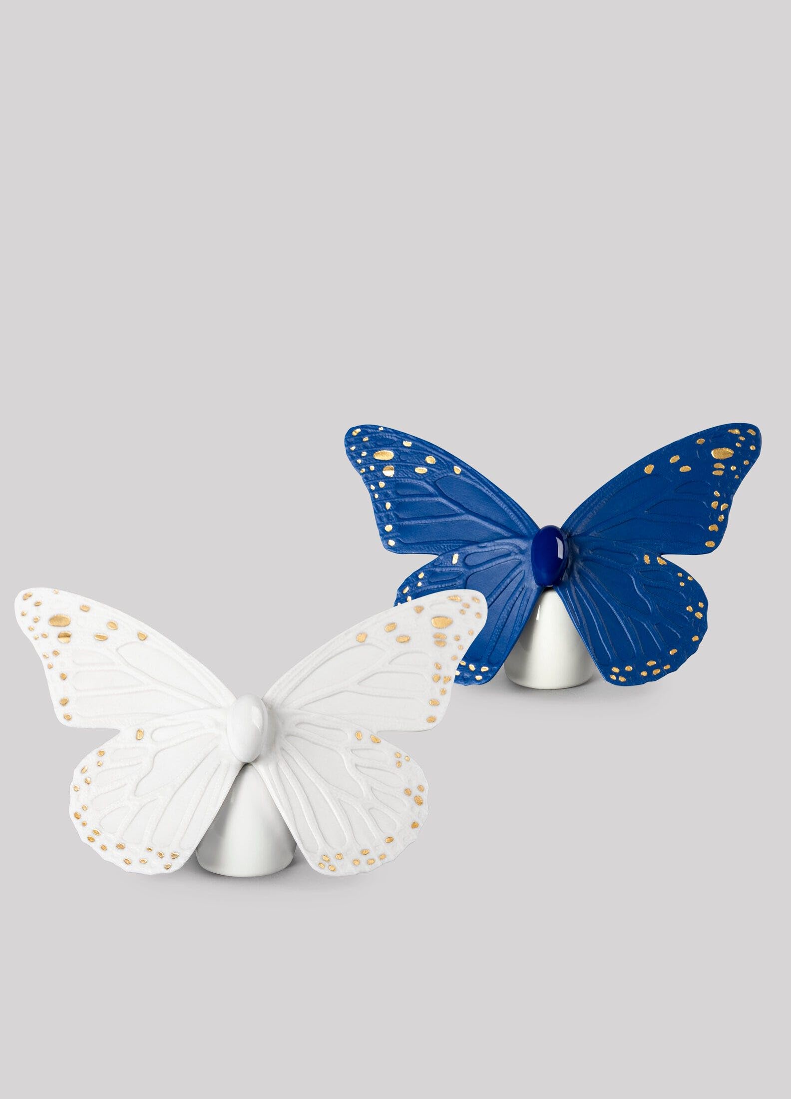 Lladró Accessori Decorativi Farfalla litofania azzurro oro