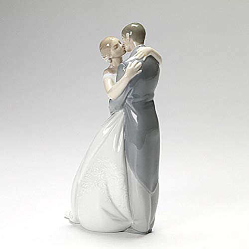 Lladró Nao 02001613 A Kiss Forever statuetta sposi bianco