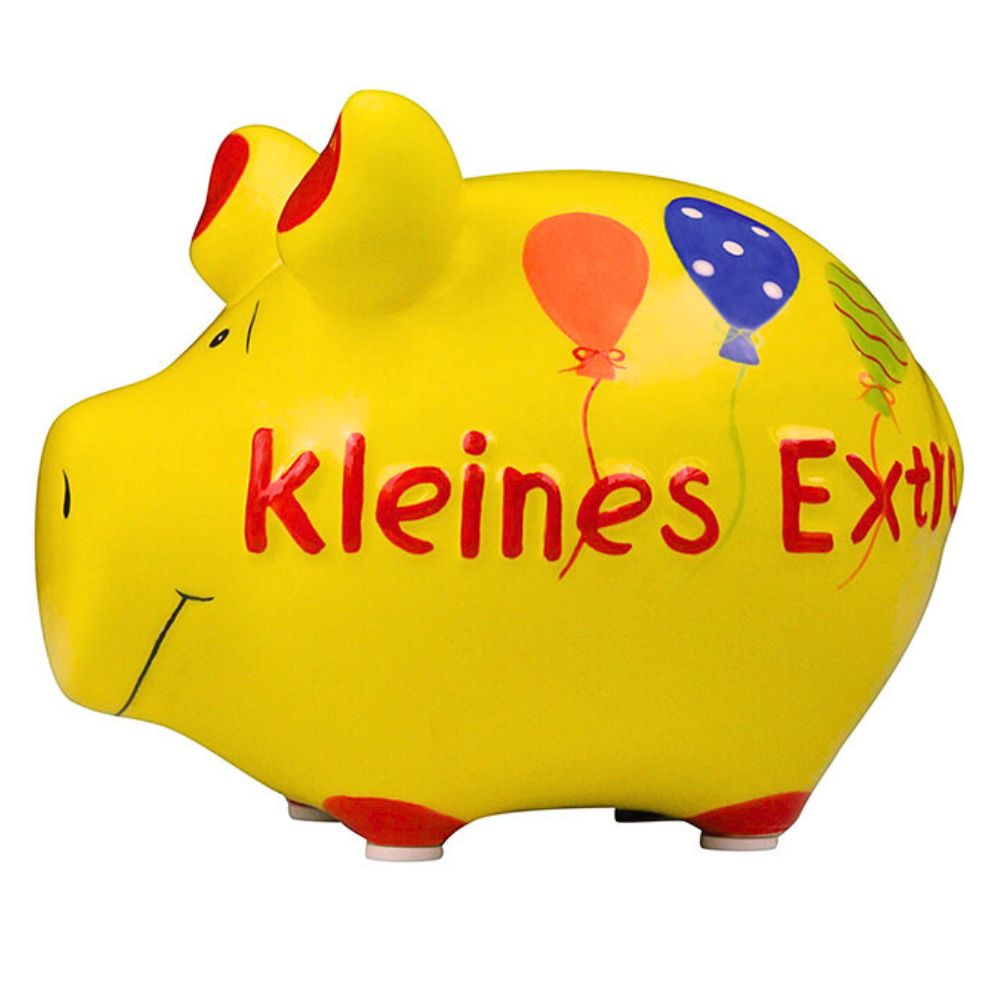 Sparschwein Kleines Extra salvadanaio maialino ceramica giallo