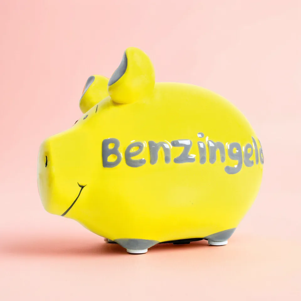 Sparschwein Company Benzingeld salvadanaio piccolo giallo