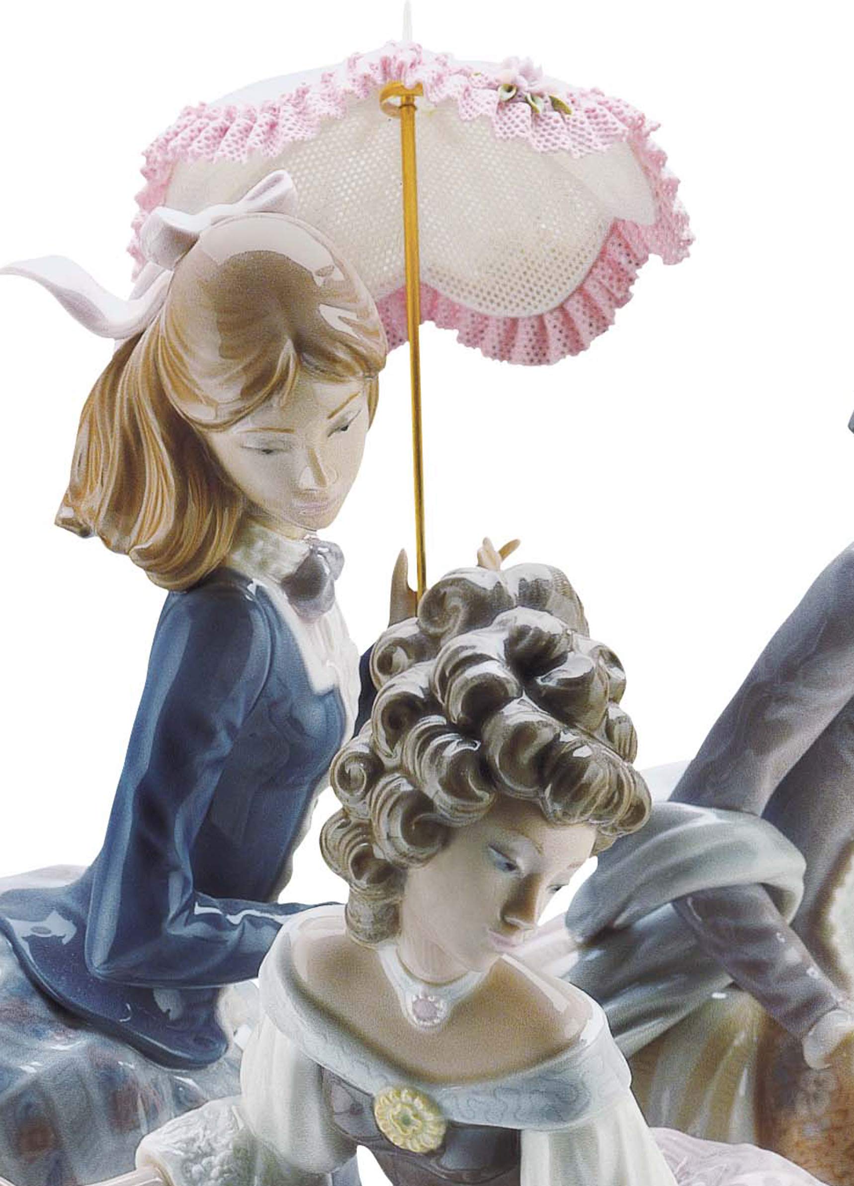 Lladró Alta Porcellana Tre Sorelle scultura porcellana edizione limitata