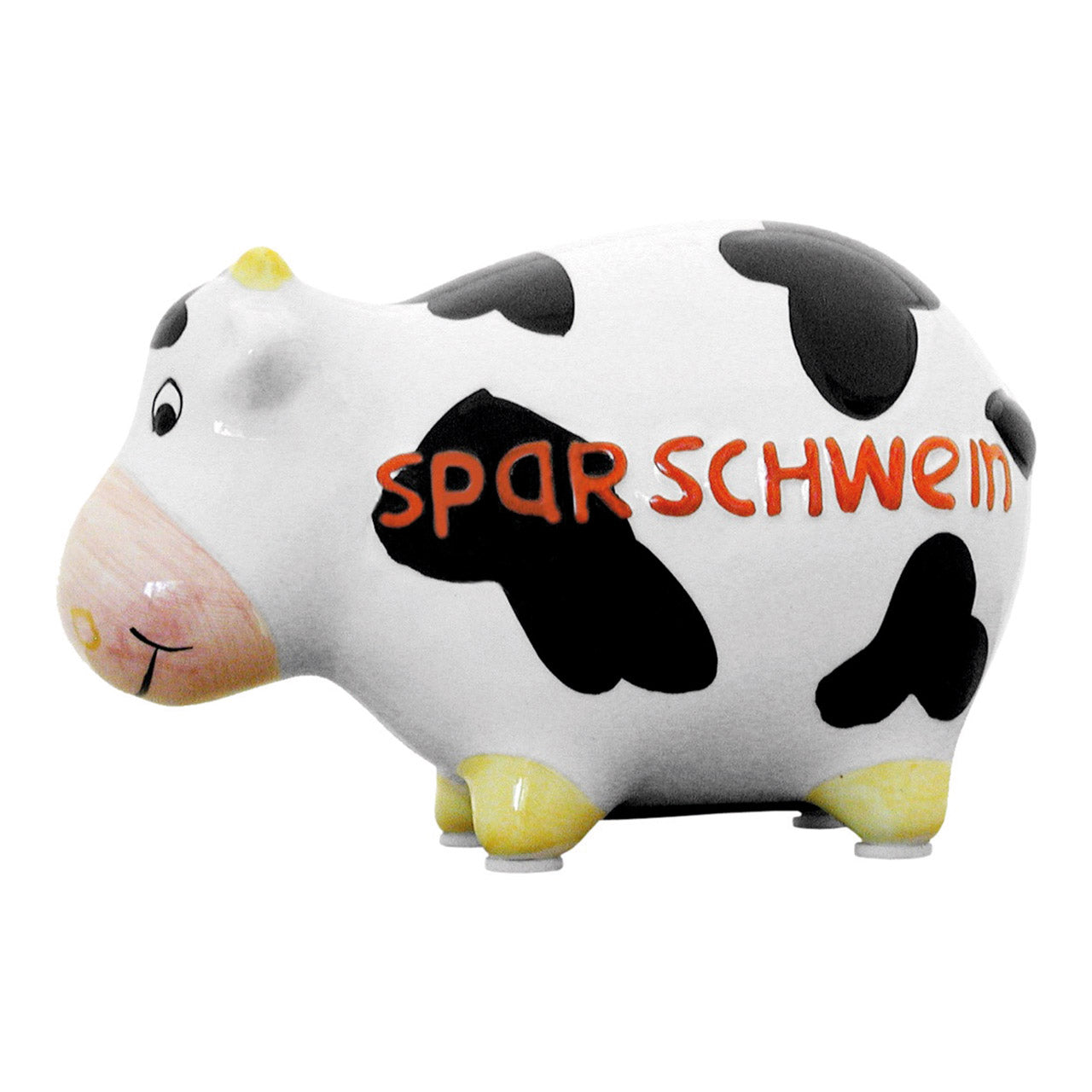 Sparschwein Company Kleinschweine Kuh salvadanaio bianco nero
