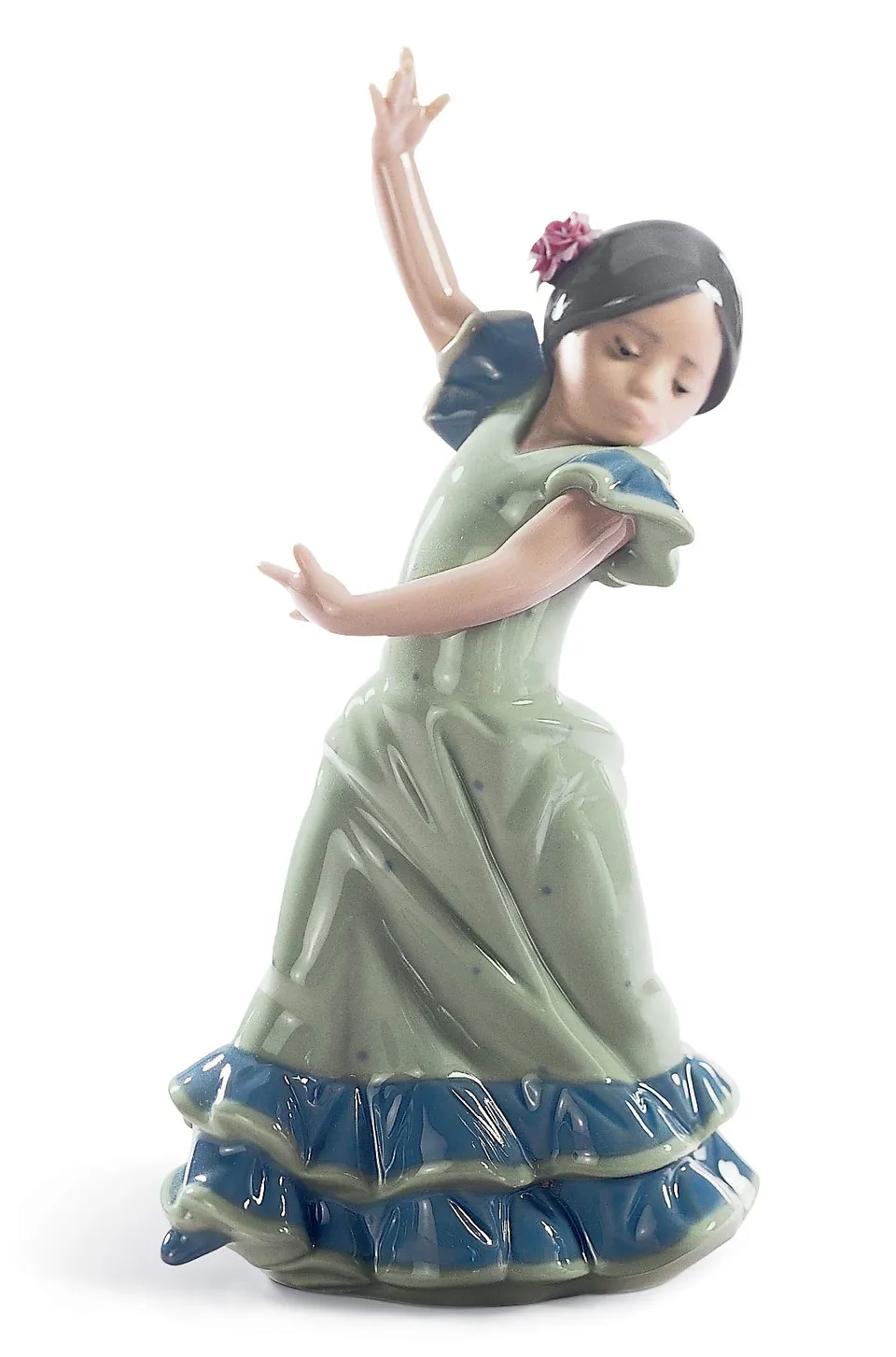 Lladró Sculture Ballerina Azzurro statuetta porcellana flamenco