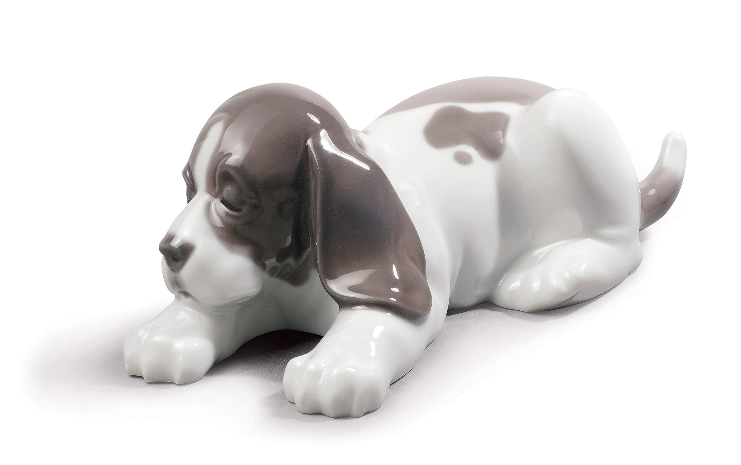 Lladró Sculture Cane Dormiglione Figurina Cucciolo Porcellana