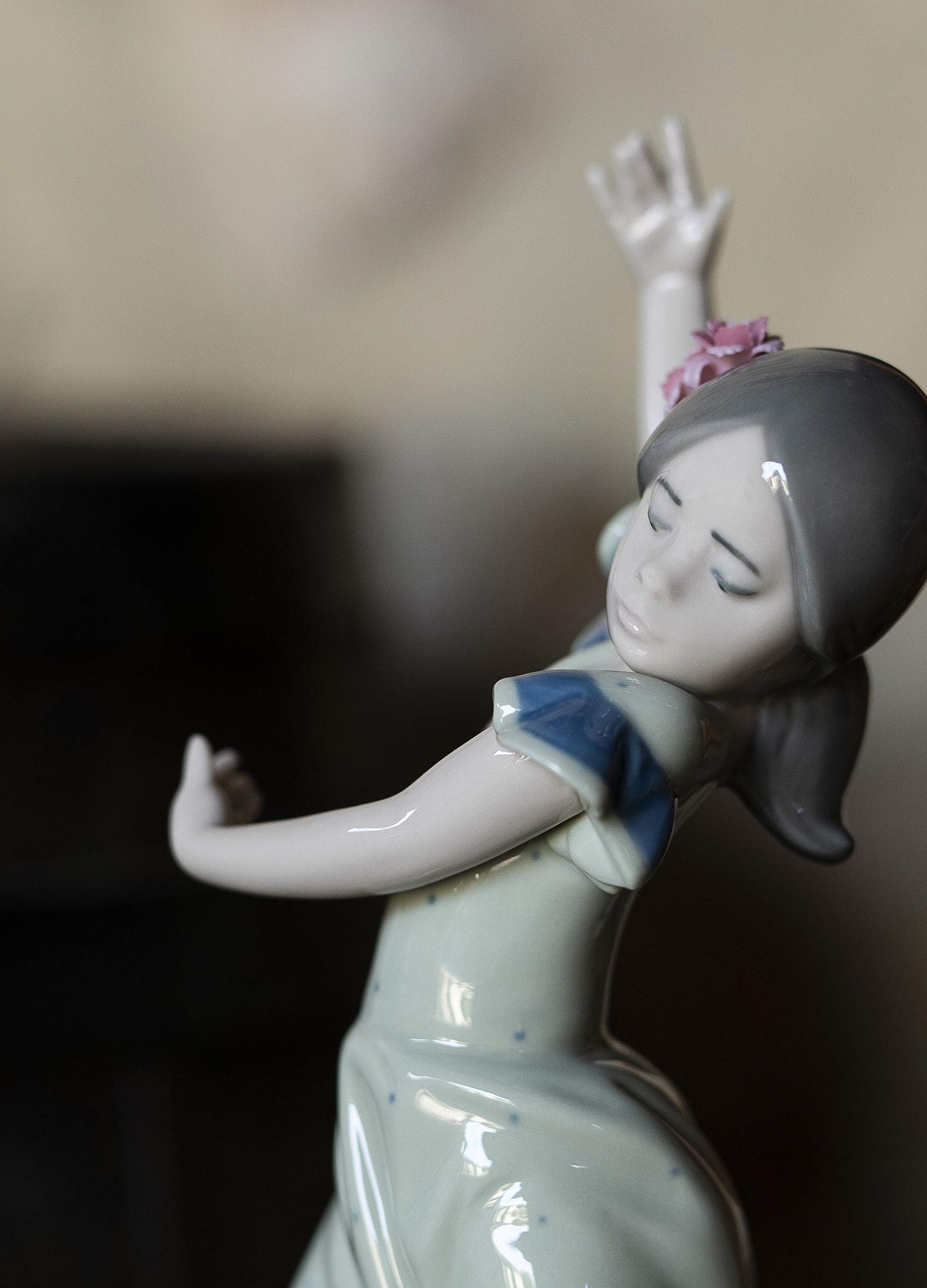 Lladró Sculture Ballerina Azzurro statuetta porcellana flamenco