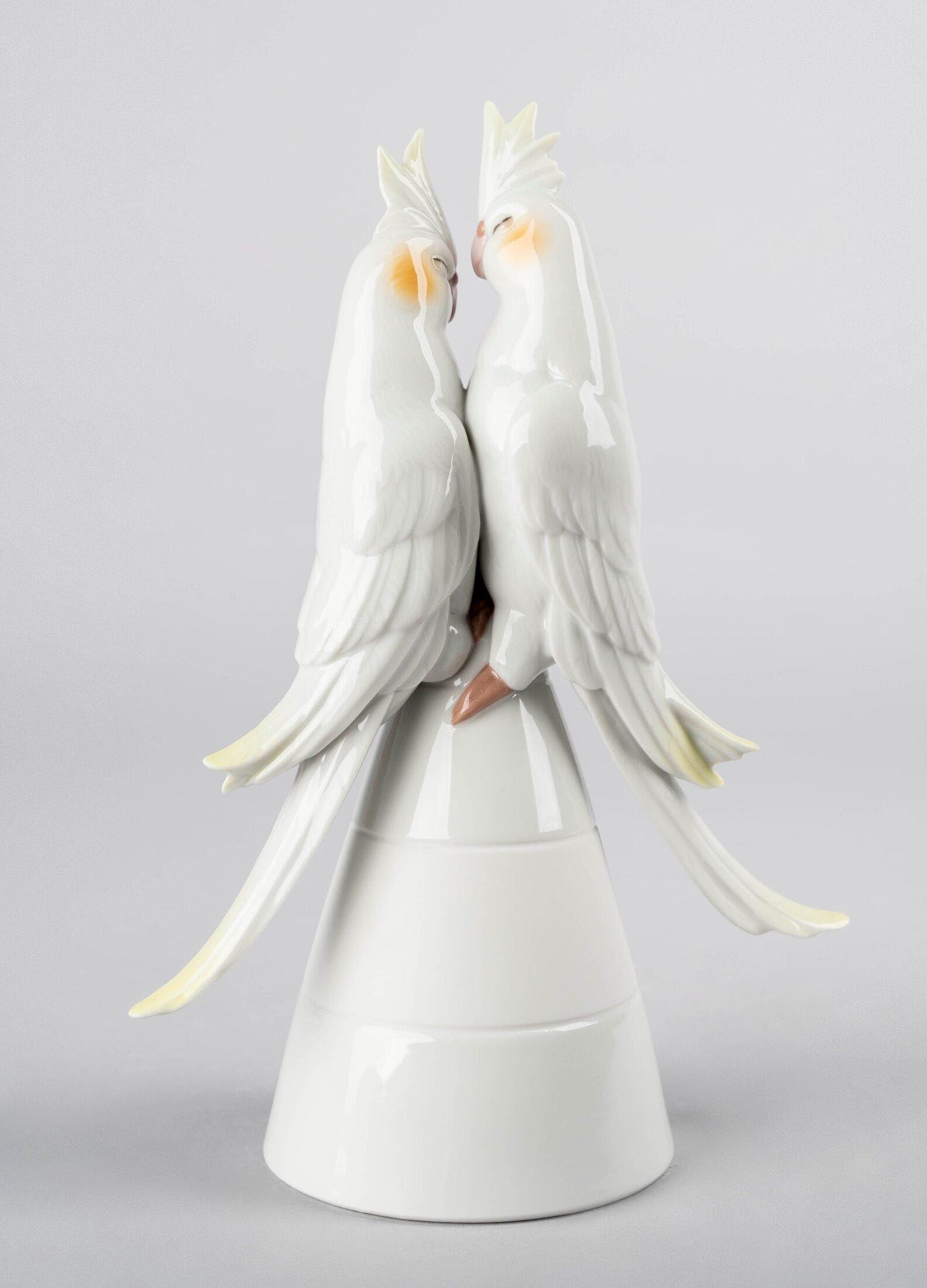 Lladró Ninfe Innamorate scultura porcellana cacatua