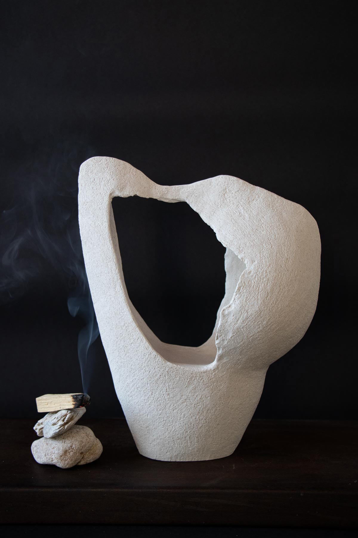 ClaireLune Untitled I scultura ceramica pezzo unico bianco
