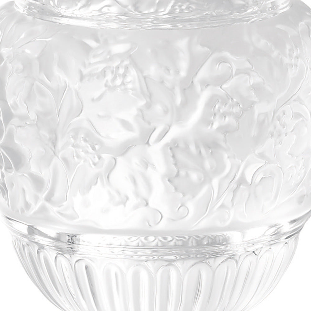 René Lalique Versailles vaso cristallo incolore floreale