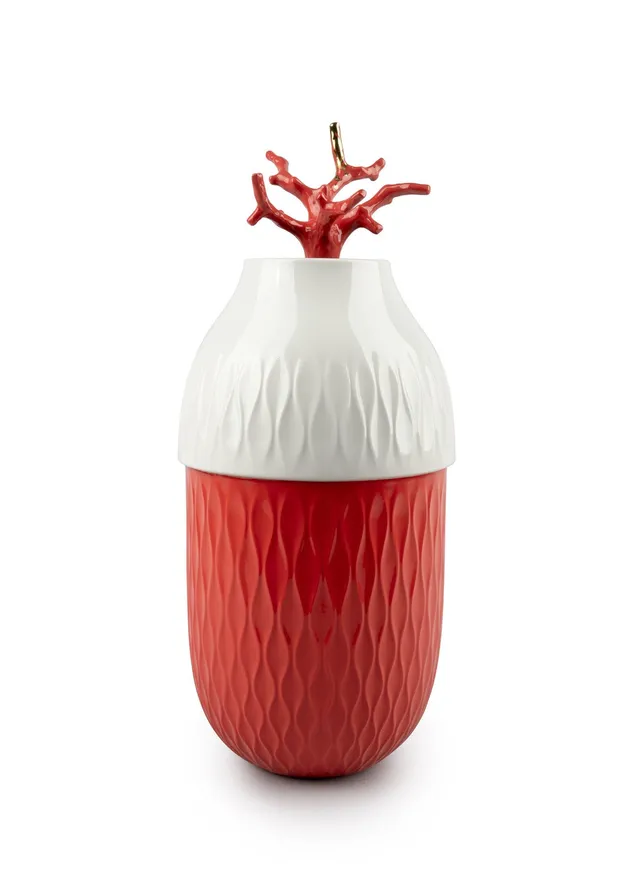 Lladró Coral vaso in porcellana fatto a mano decorativo