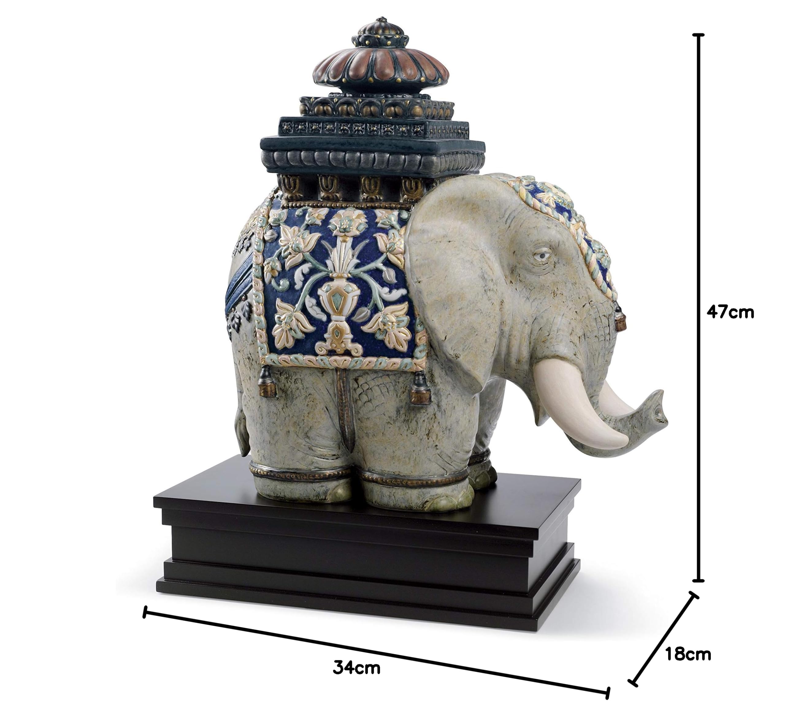 Lladró Alta Porcellana Elefante de Siam scultura porcellana serie limitata