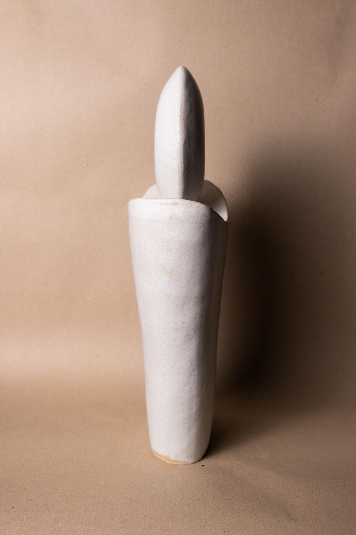 ClaireLune Serie Luna Luna Piena I scultura grès bianco 37cm