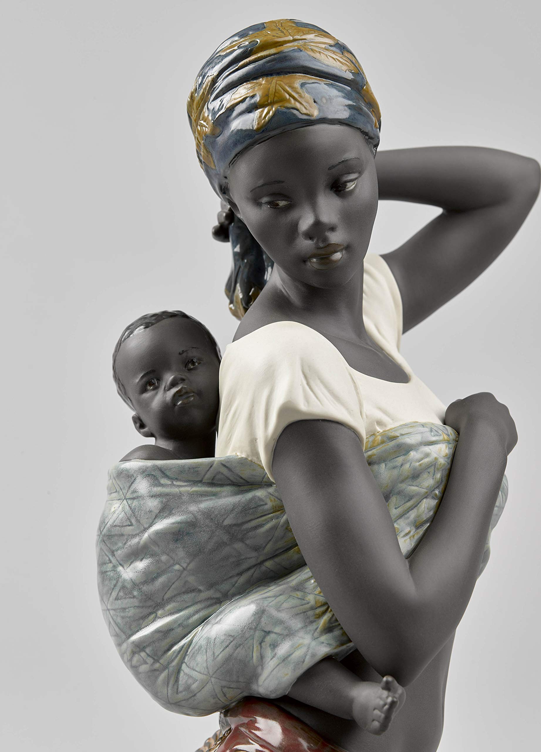 Lladró Sculture Sapore Africano figurina madre porcellana
